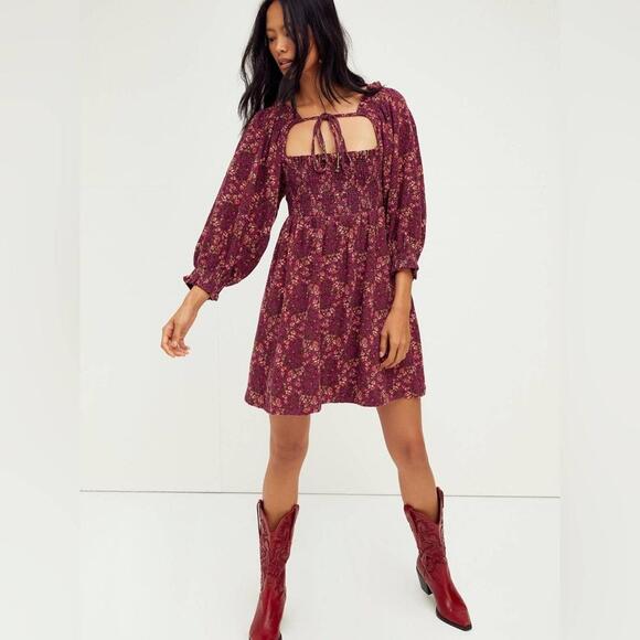 Free people This is everything boho indie floral mini dress - Picture 1 of 10